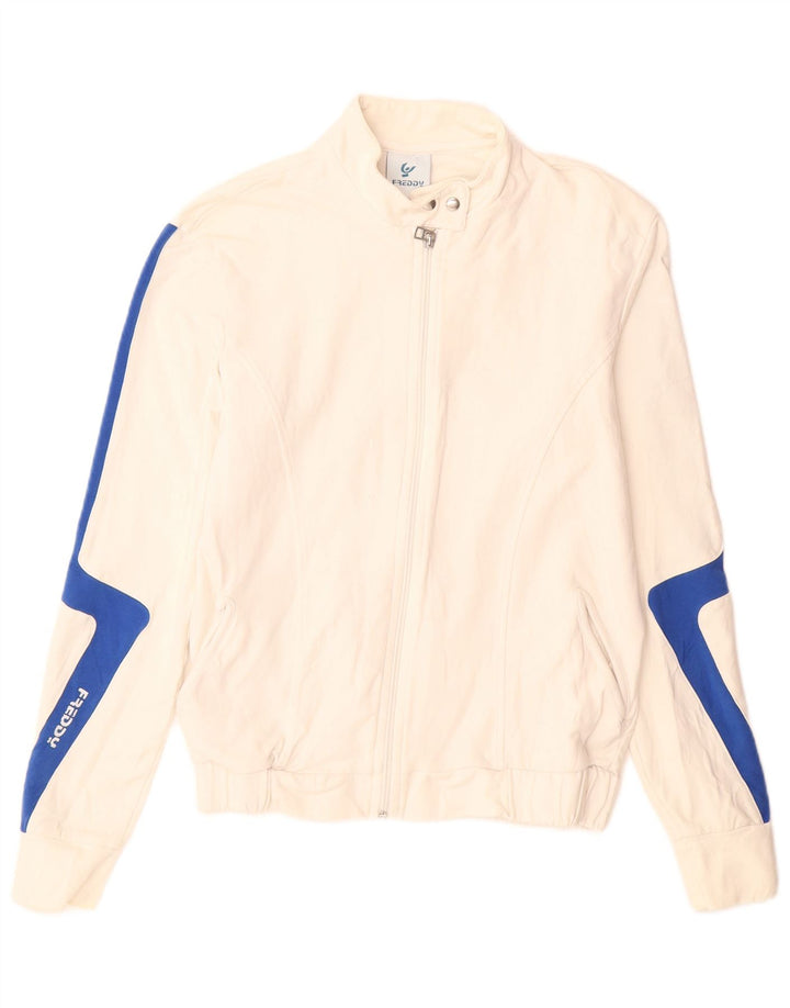 Freddy Veste de survêtement pour femme IT 46 Large Blanc Colourblock Coton