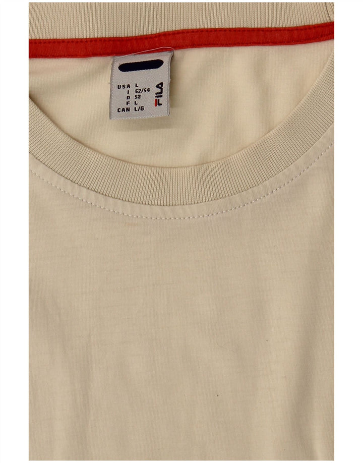 FILA T-Shirt Homme Haut Large Beige