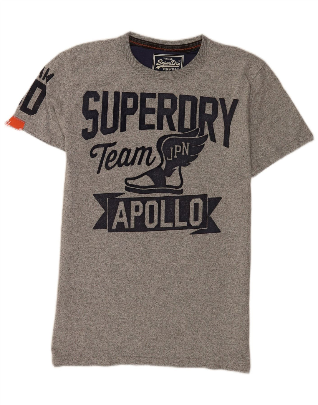 Superdry T-Shirt Graphique Homme Gris Moyen Coton