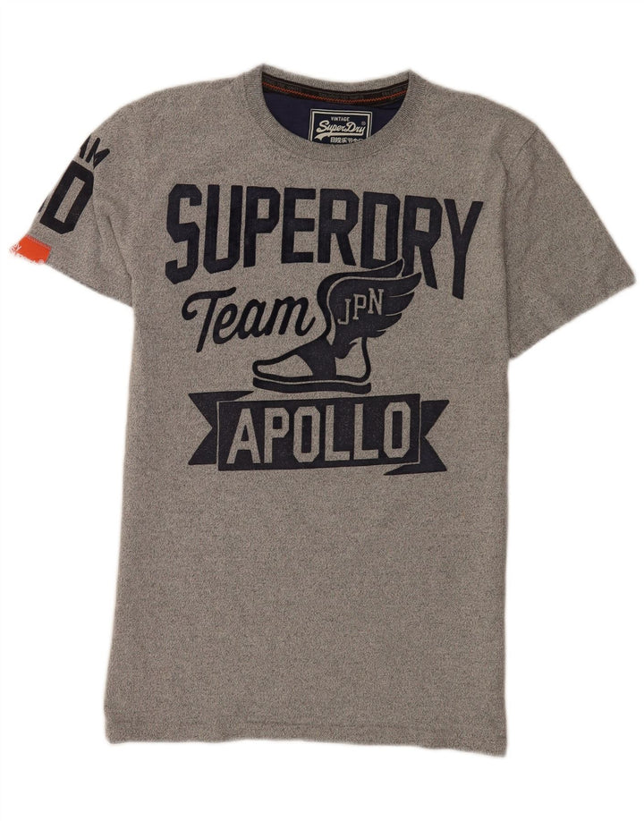 Superdry T-Shirt Graphique Homme Gris Moyen Coton