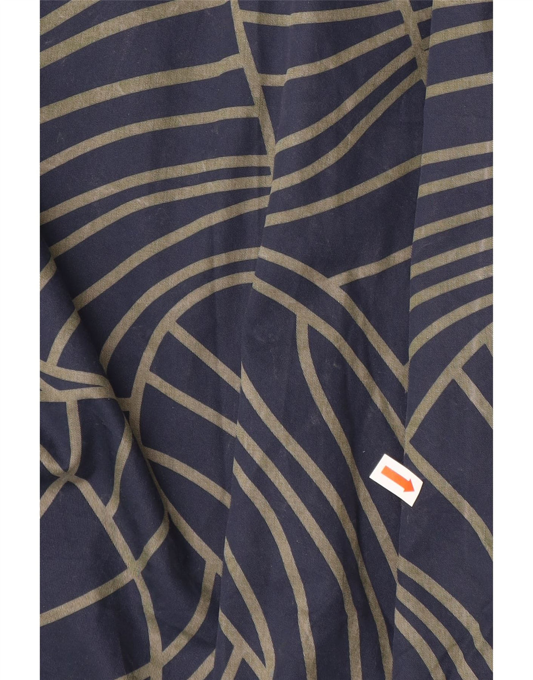 COS Robe Asymétrique Femme EU 42 Grand Bleu Marine Géométrique Coton