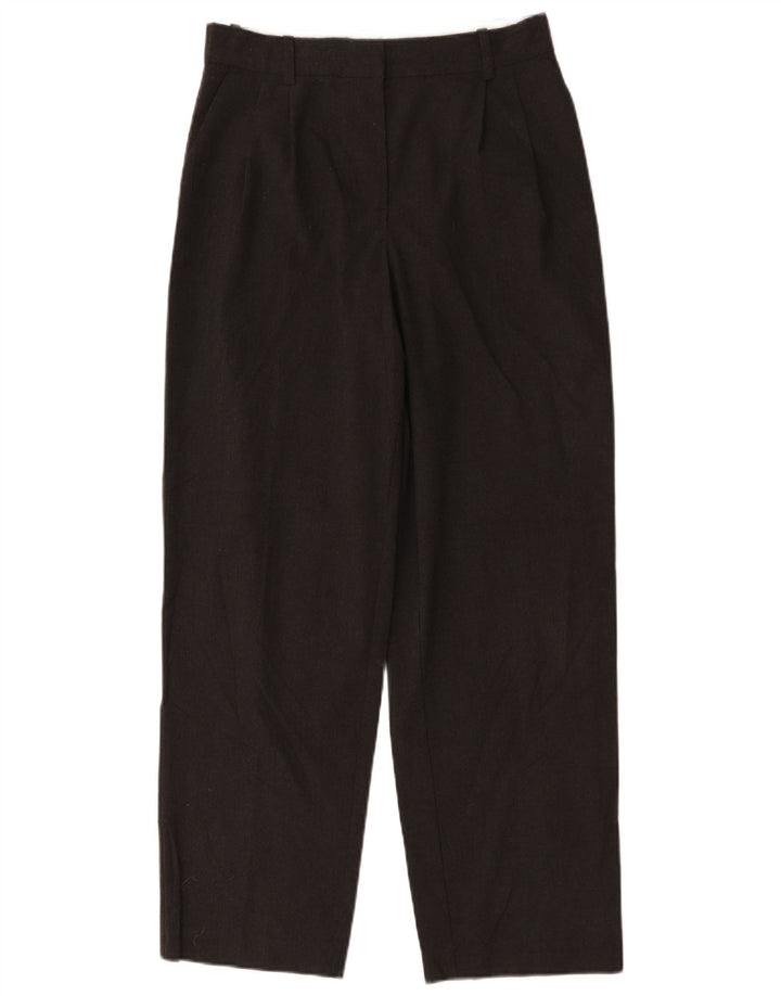 Zara Pantalon De Costume Pegged Femme Petit W26 L29 Gris Polyester