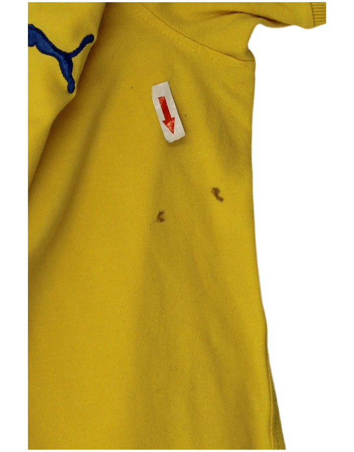 Puma Polo Homme Petit Jaune Coton