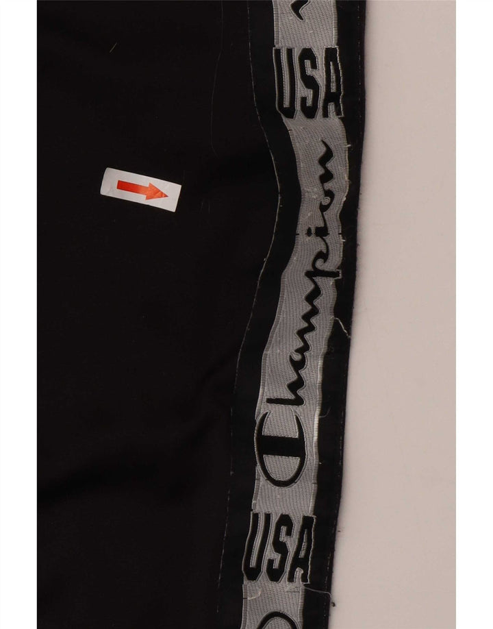 Champion Pantalon de Survêtement Graphique Homme Large Noir Colorblock Polyester