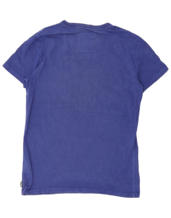 Superdry T-Shirt Graphique Homme Petit Bleu Coton