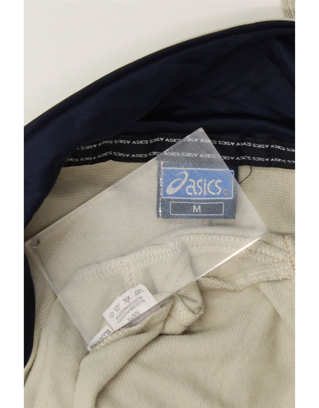 Asics Veste de Survêtement Homme Beige Moyen Colorblock Polyester
