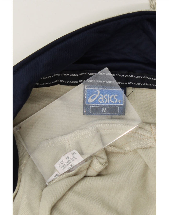 Asics Veste de Survêtement Homme Beige Moyen Colorblock Polyester
