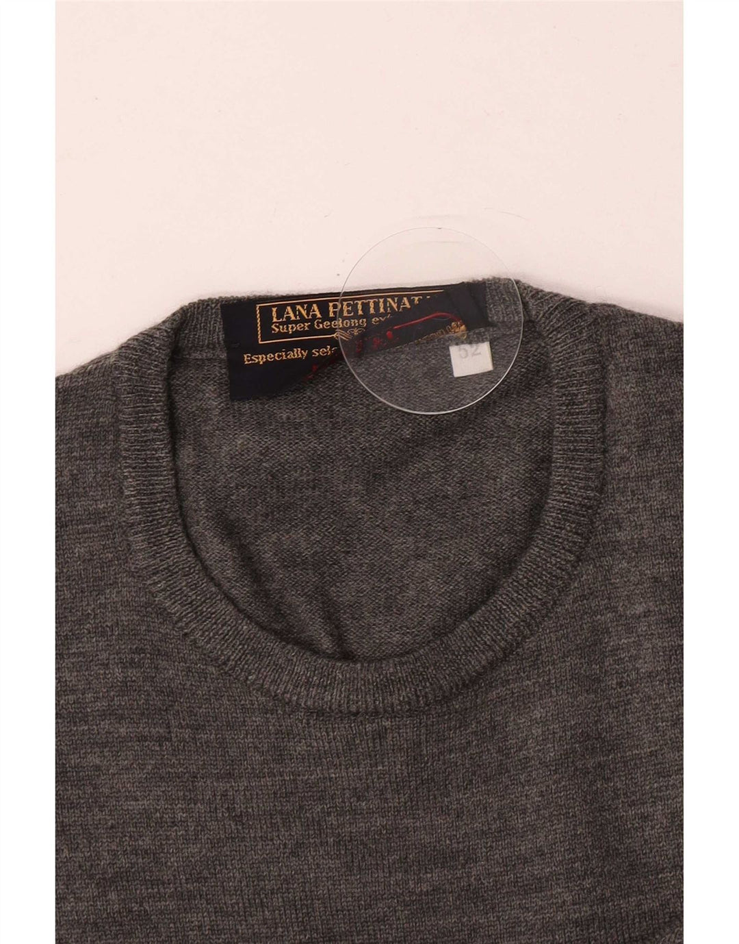 Rodrigo Pull ras du cou pour homme IT 52 en laine vierge gris moyen