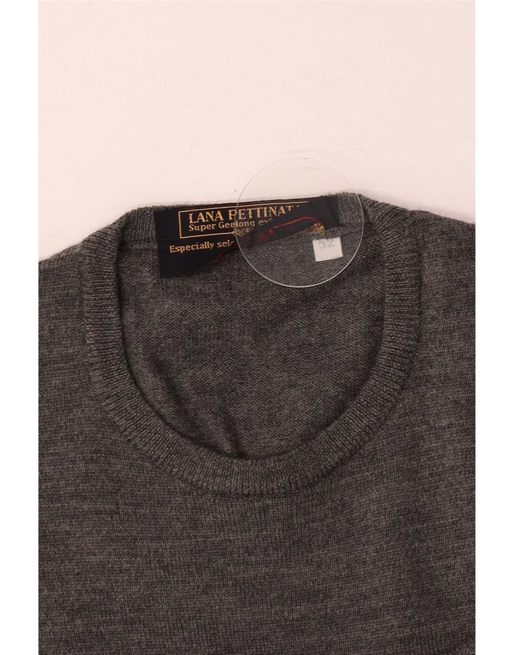 Rodrigo Pull ras du cou pour homme IT 52 en laine vierge gris moyen