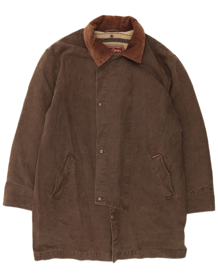 Marlboro Classics Manteau coupe-vent pour homme UK 44 2XL Marron classique