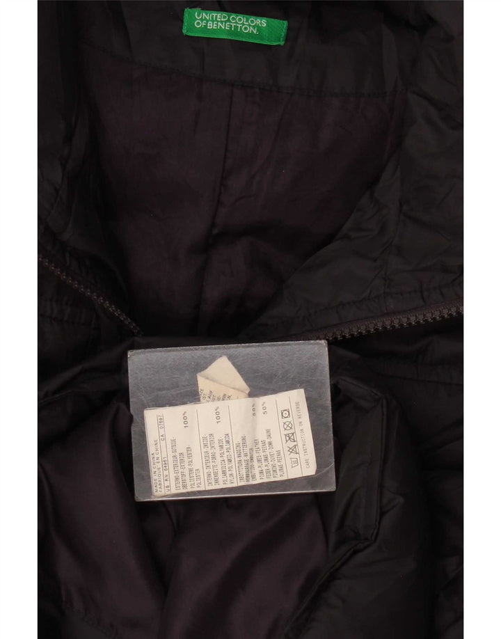 Benetton Veste matelassée pour femme UK 16 Large Bleu Marine Polyester