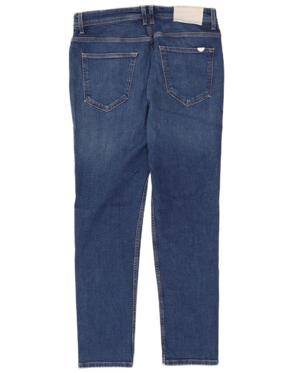 Zara Jean Slim Homme EU 42 Large W32 L29 Bleu Coton