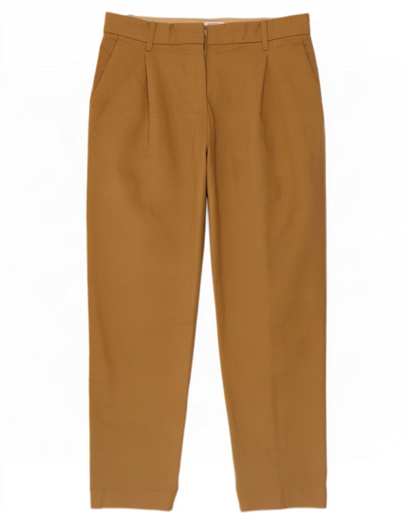 Massimo Dutti Womens Tapered Casual Trousers EU 36 XS W26 L26 Beige Wool