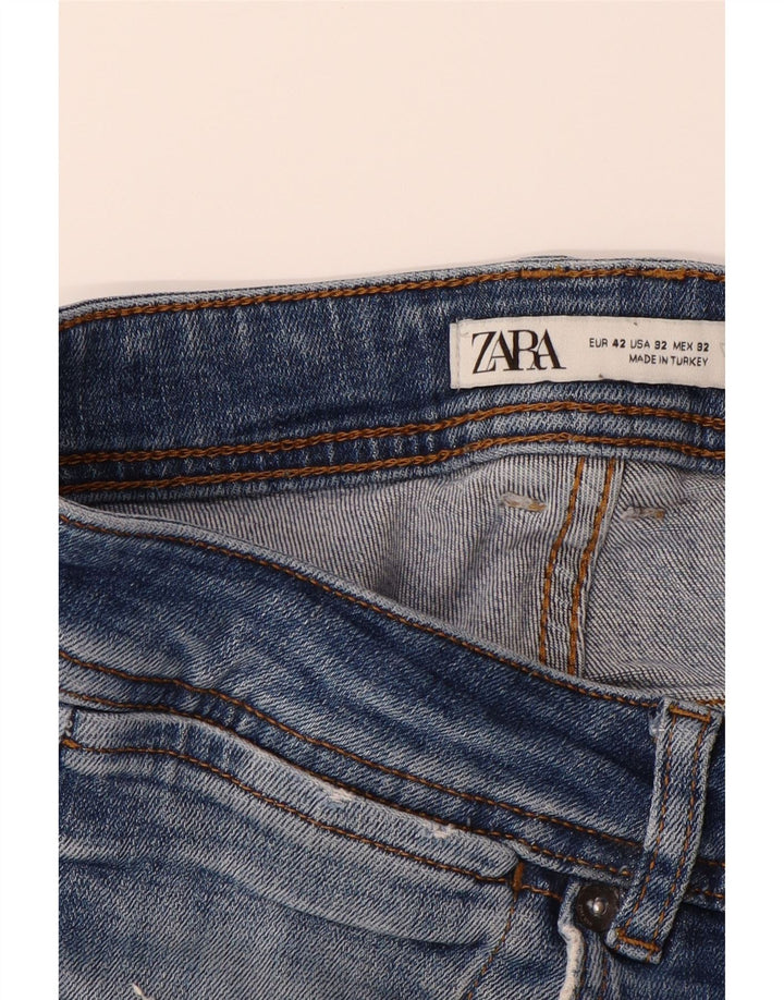 ZARA Womens Slim Jeans EU 42 Large W32 L25 Blue Cotton Vintage Zara and Second-Hand Zara from Messina Hembry 