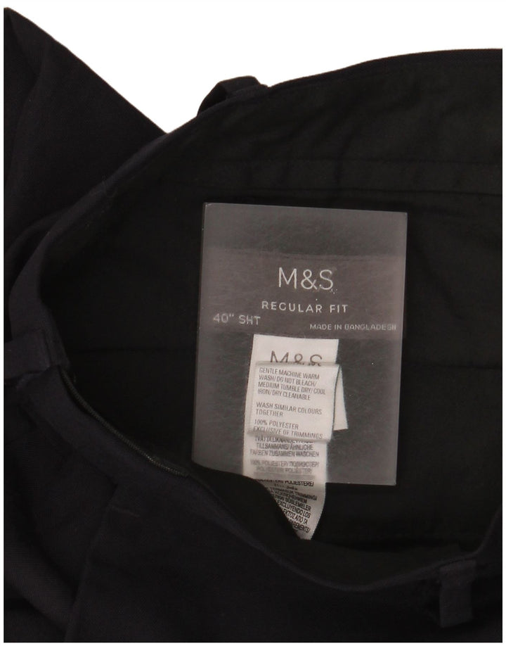 Marks & Spencer Pantalon Chino Coupe Regular Homme W40 L29 Bleu Marine Polyester