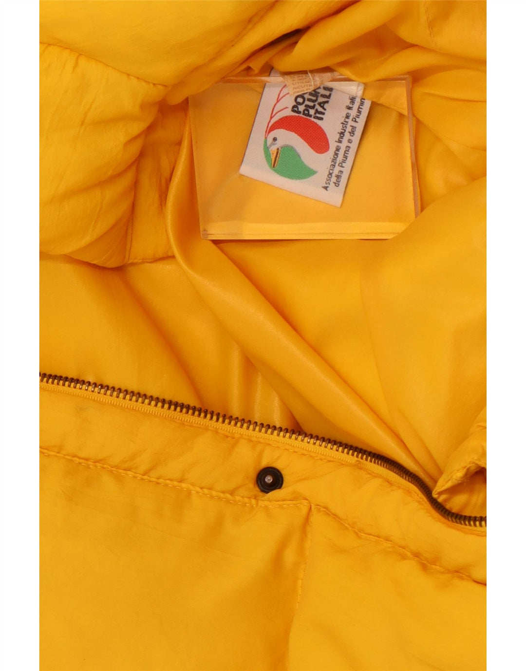 veste rembourrée homme vintage UK 40 Grand Polyester Jaune