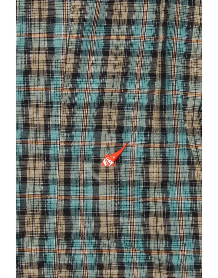 Hugo Boss Chemise à manches courtes XL en coton à carreaux bleu