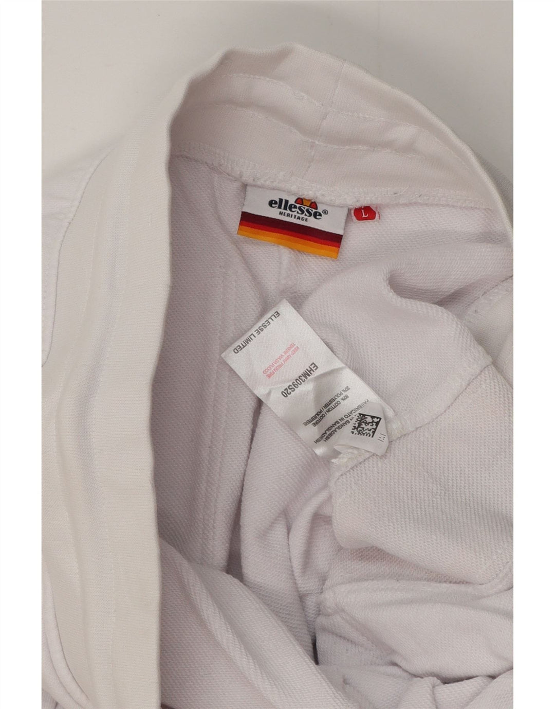 ELLESSE Pantalon de Survêtement Heritage Graphic Homme Large Blanc Colorblock