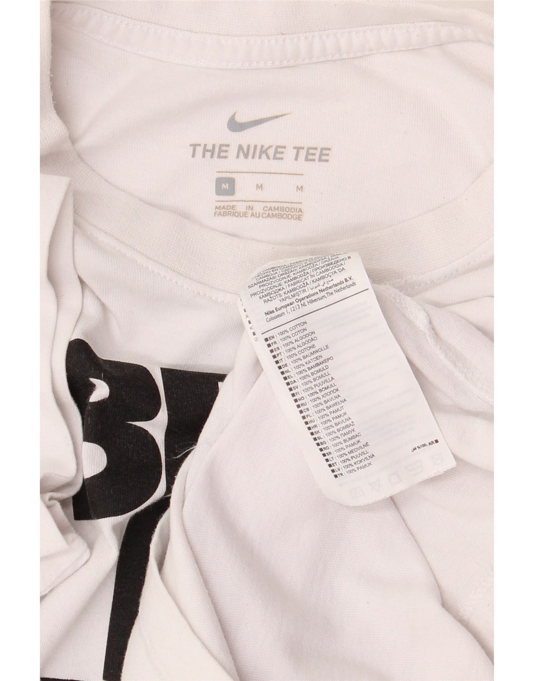 Nike T-shirt graphique pour homme en coton blanc moyen