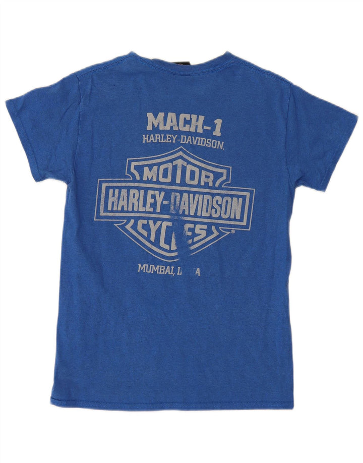 Harley Davidson T-shirt graphique pour homme Petite moto bleue