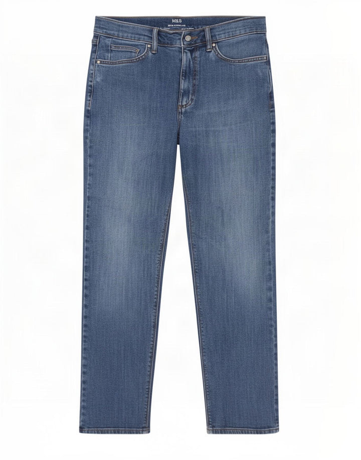 Marks & Spencer Jean droit homme W30 L29 bleu coton