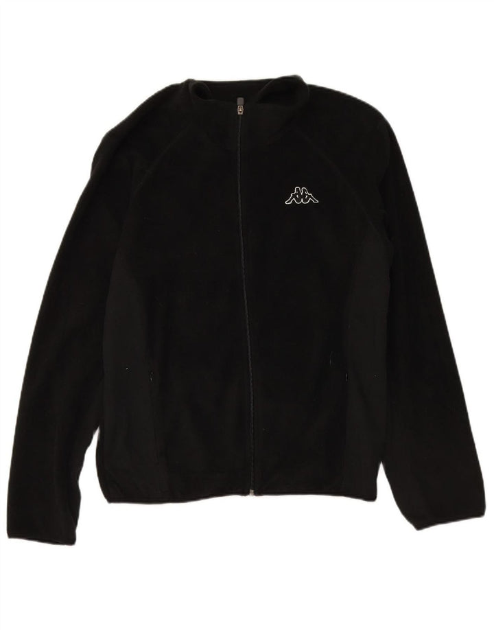 KAPPA Womens Fleece Jacket UK 20 2XL Black Polyester
