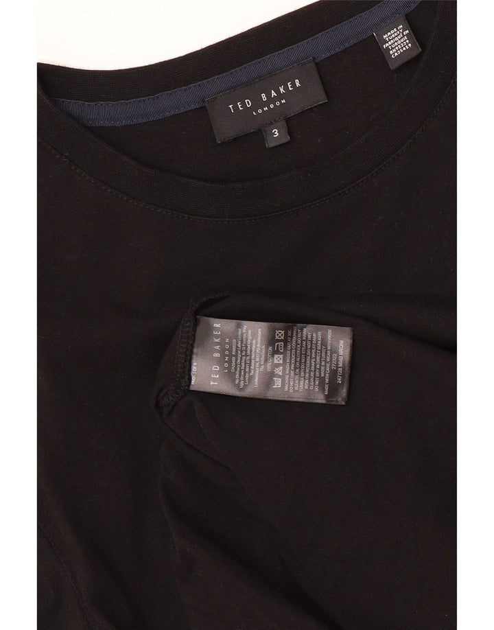 Ted Baker T-shirt graphique pour hommes Taille 3 Coton noir moyen