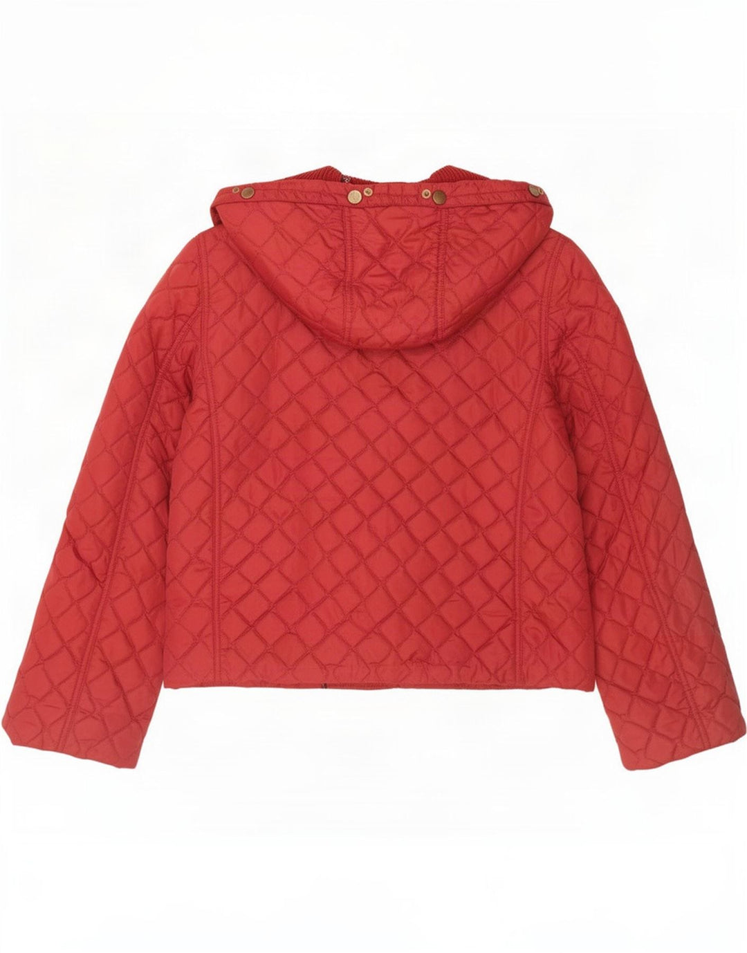 Byblos Veste matelassée à capuche pour femme UK 12 Polyester bordeaux moyen