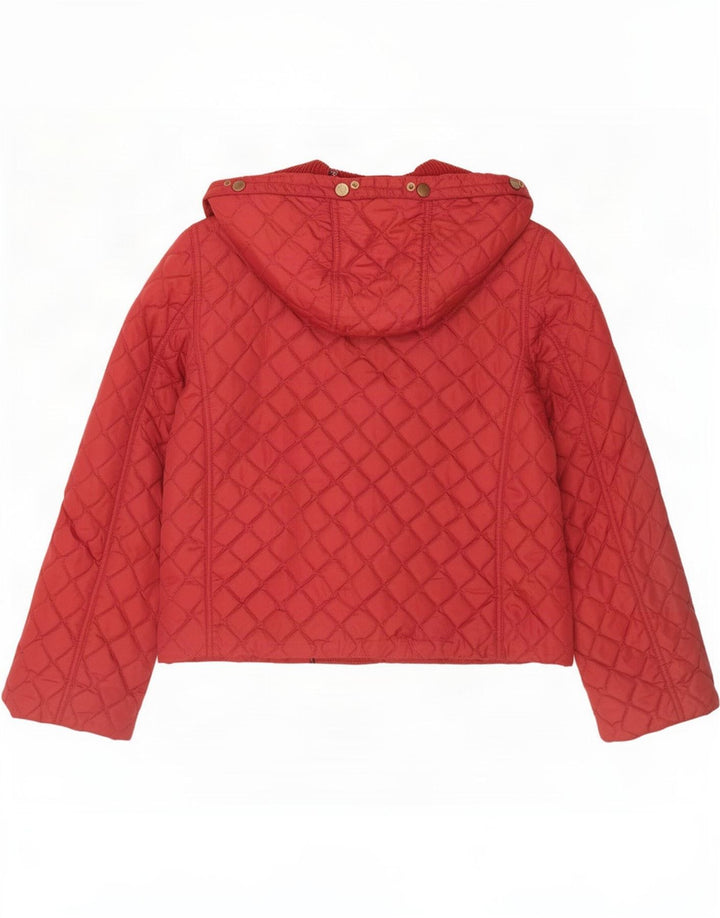 Byblos Veste matelassée à capuche pour femme UK 12 Polyester bordeaux moyen
