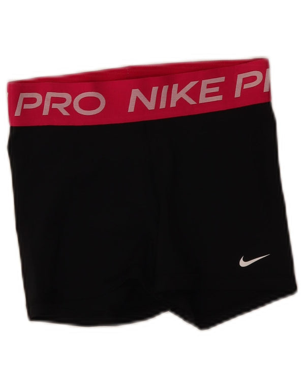 Nike Short de sport graphique pour femme UK 8 Small Noir Colourblock