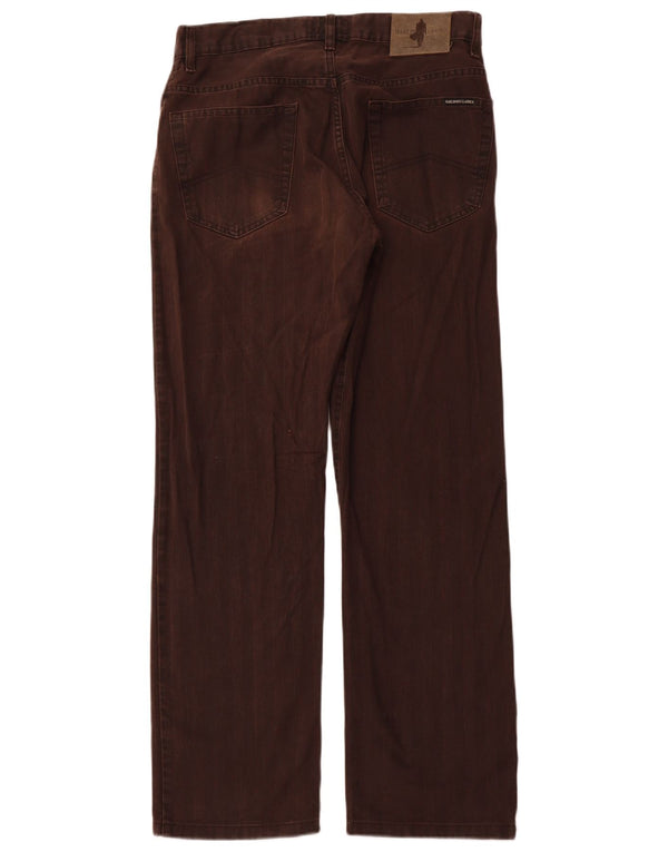 Marlboro Classics Pantalon décontracté droit pour homme W32 L31 Marron