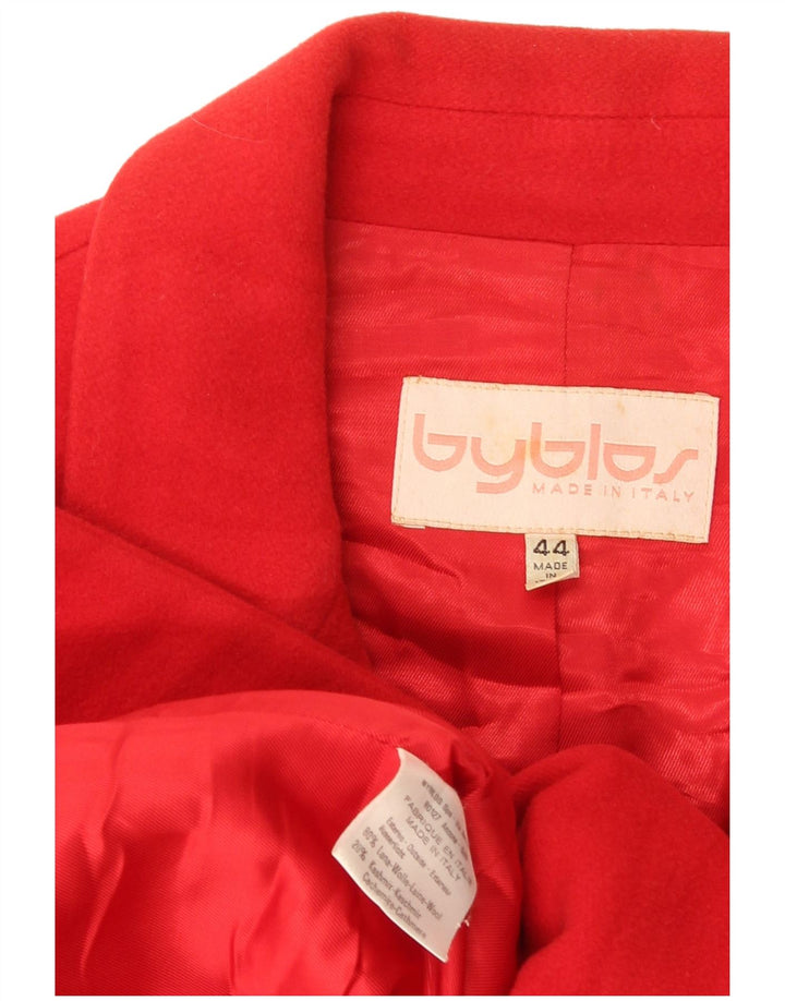 Byblos Veste Blazer 3 Boutons Femme IT 44 Laine Rouge Moyen