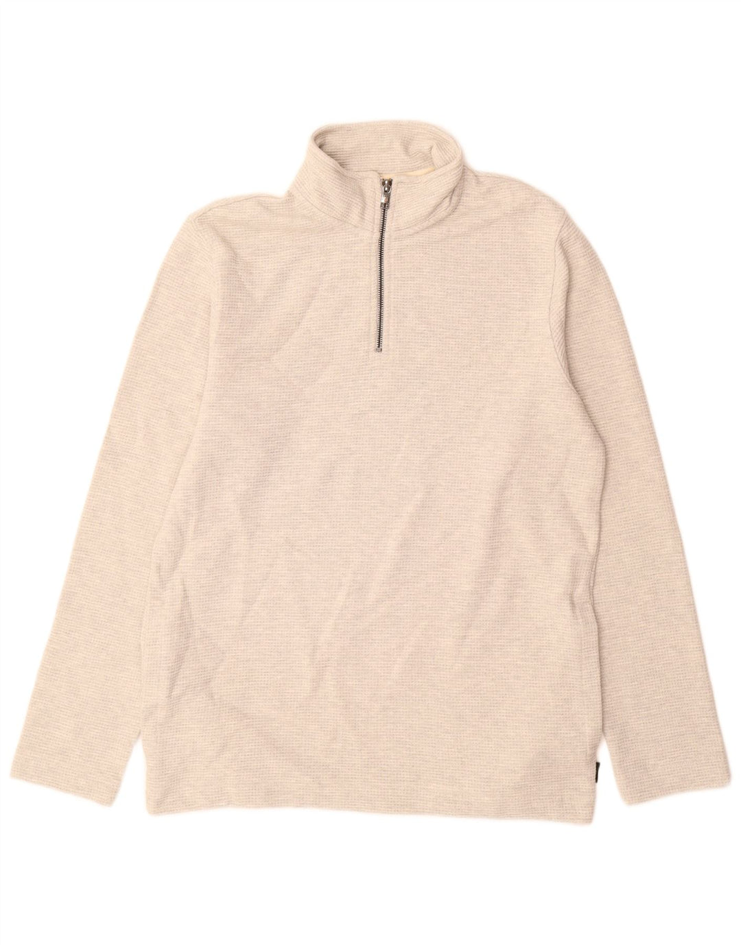 Ted Baker Sweat-shirt à col zippé pour homme Taille 2 Petit Gris Coton