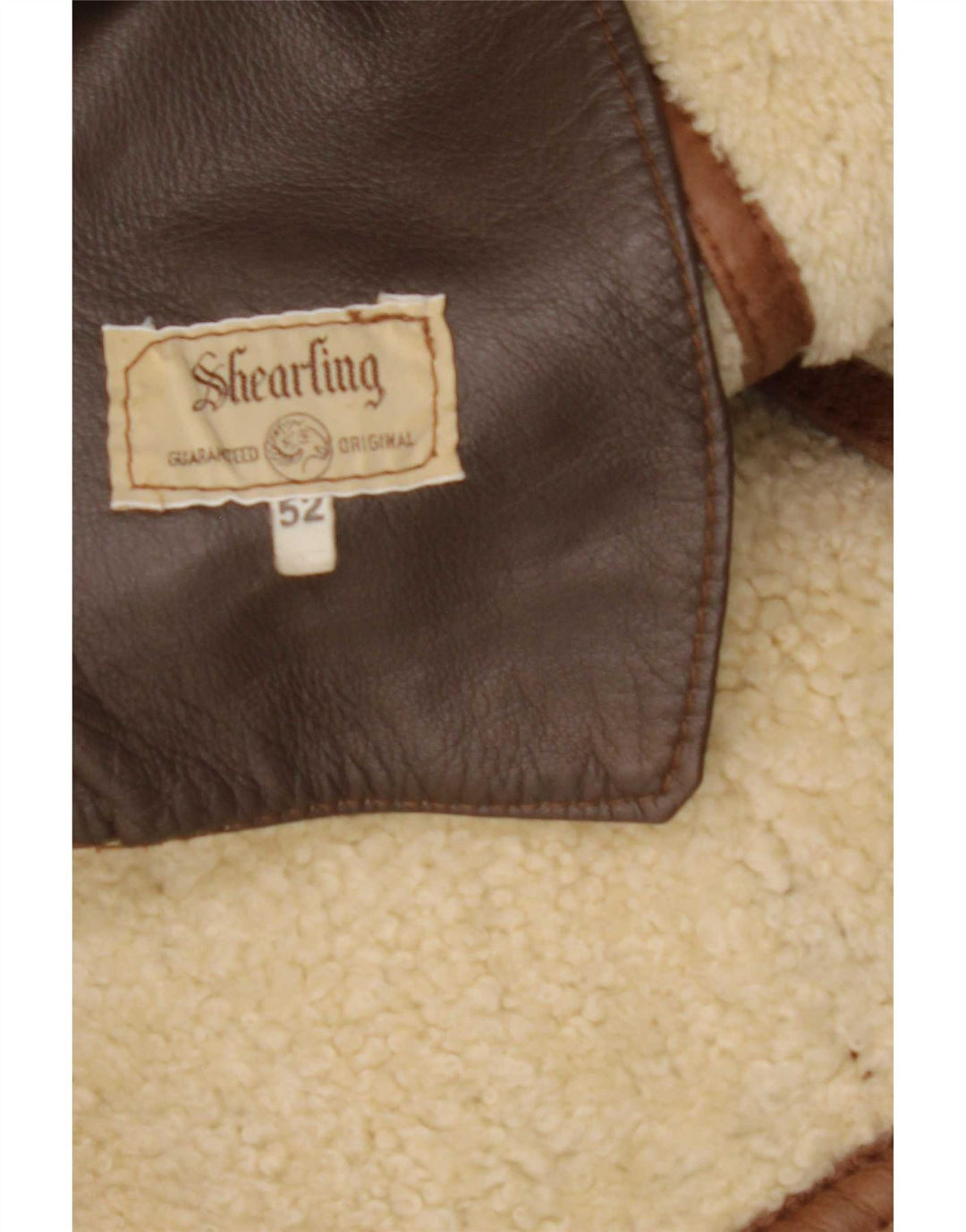 veste en peau de mouton homme vintage IT 52 XL peau de mouton beige