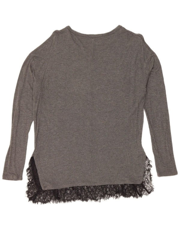 Zara Chemisier à manches longues pour femme UK 44 Gris moyen