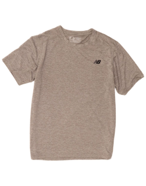 New Balance T-Shirt Homme Gris Moyen Polyester