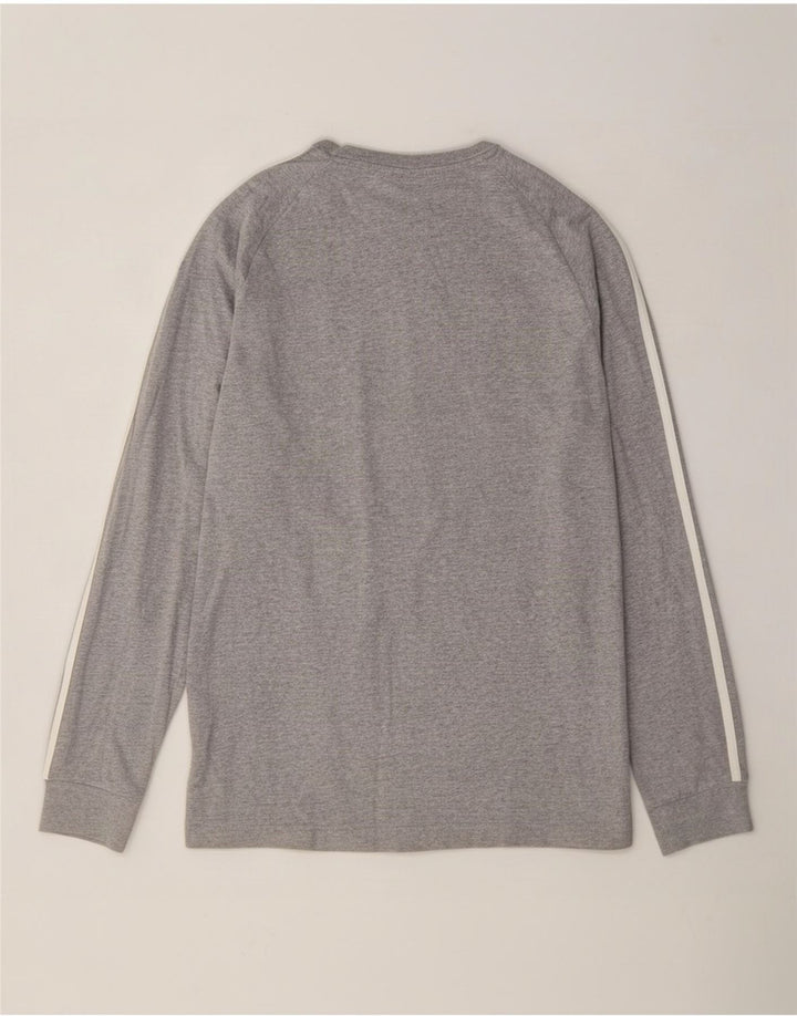 Adidas Haut à manches longues pour homme en coton moucheté gris moyen