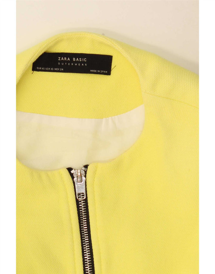 Zara Pardessus surdimensionné à manches 3/4 pour femme UK 6 XS Jaune