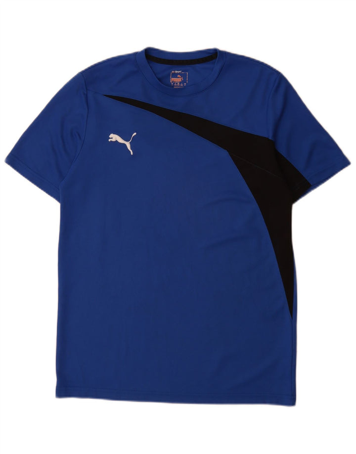 Puma T-Shirt Homme Bleu Colorblock Small