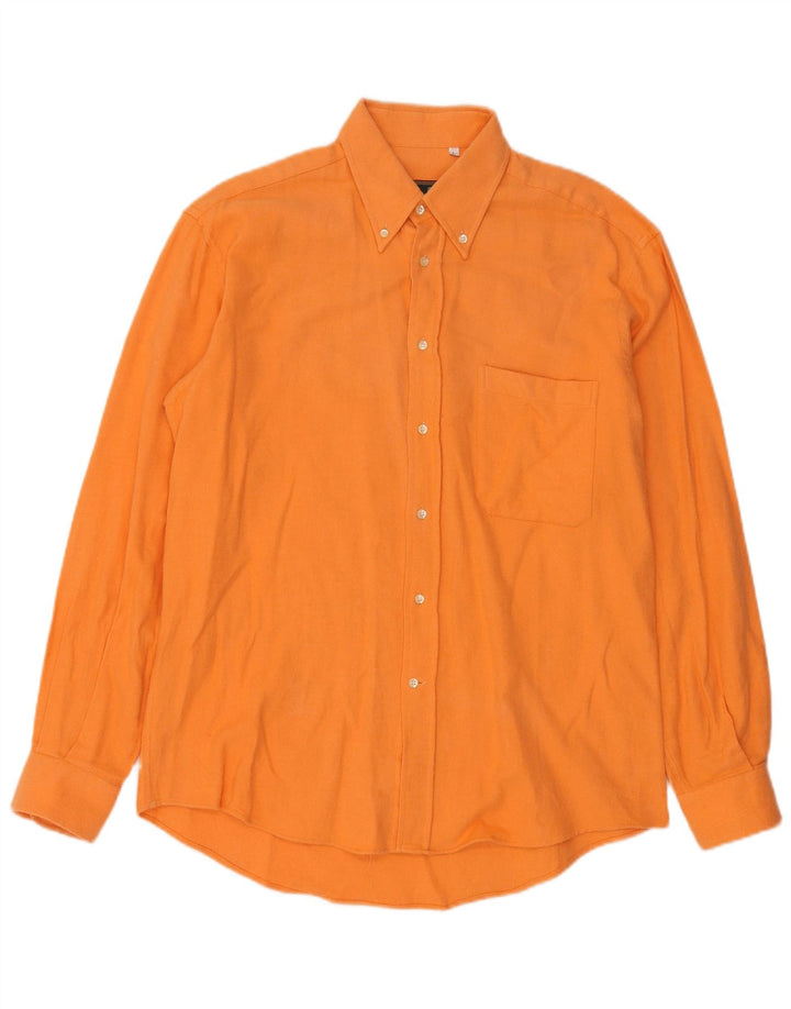 CORNELIANI Chemise Flanelle Homme Large Orange Coton