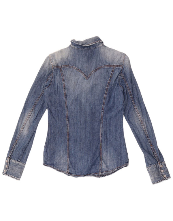 Gas Chemise en jean pour femme UK 12 Bleu moyen Coton