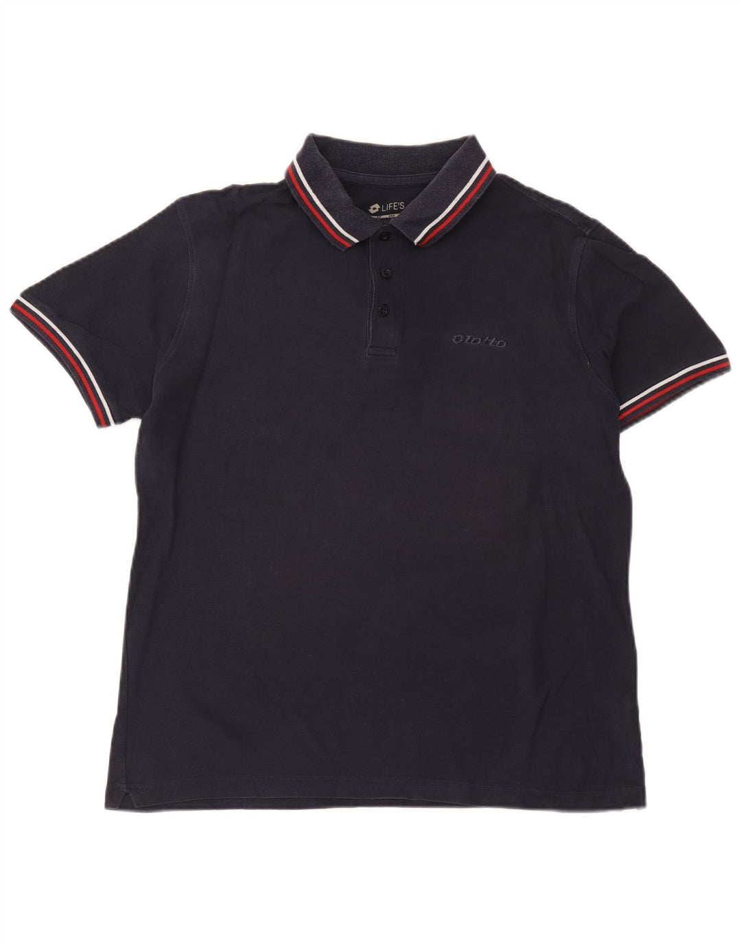 Lotto Polo Homme Bleu Marine Moyen Coton
