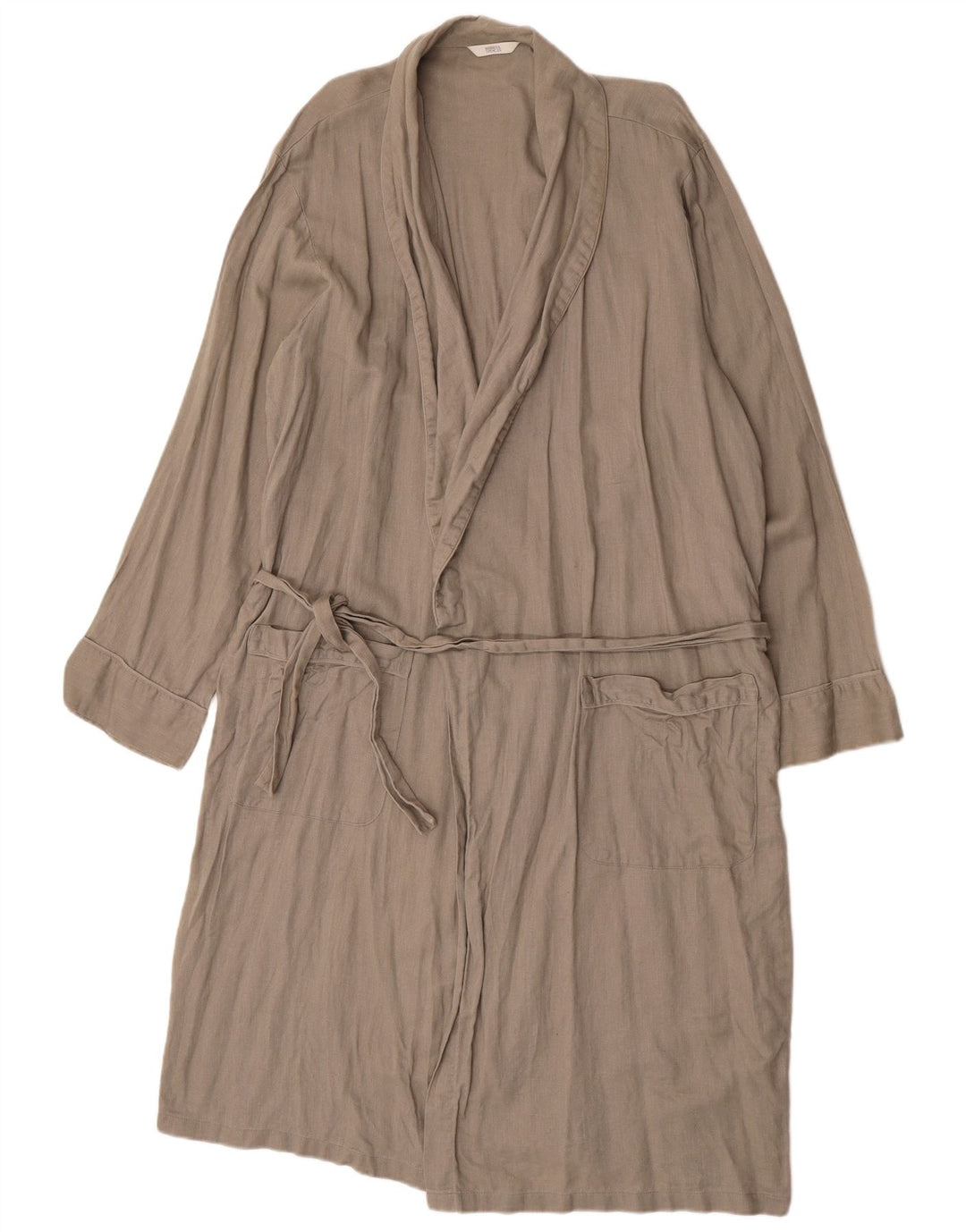 Marks & Spencer Manteau Robe Femme UK 14 Lin Gris Moyen