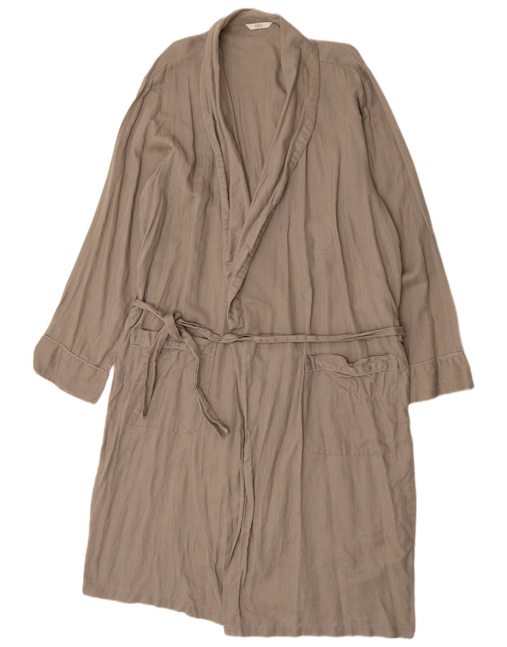 Marks & Spencer Manteau Robe Femme UK 14 Lin Gris Moyen