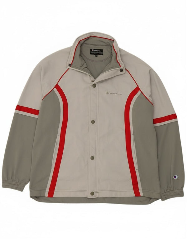 Champion Veste de Survêtement Garçon 13-14 Ans Gris Colorblock Polyester
