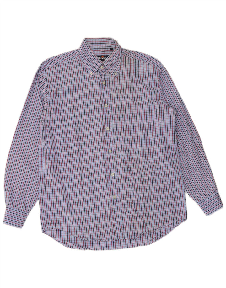 ELLESSE Chemise Homme Bleu Moyen Carreaux Coton