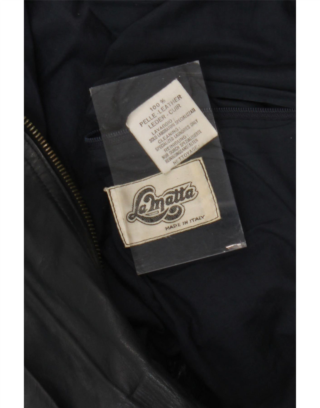 La Matta Veste en cuir bomber pour homme UK 38 Cuir bleu marine moyen