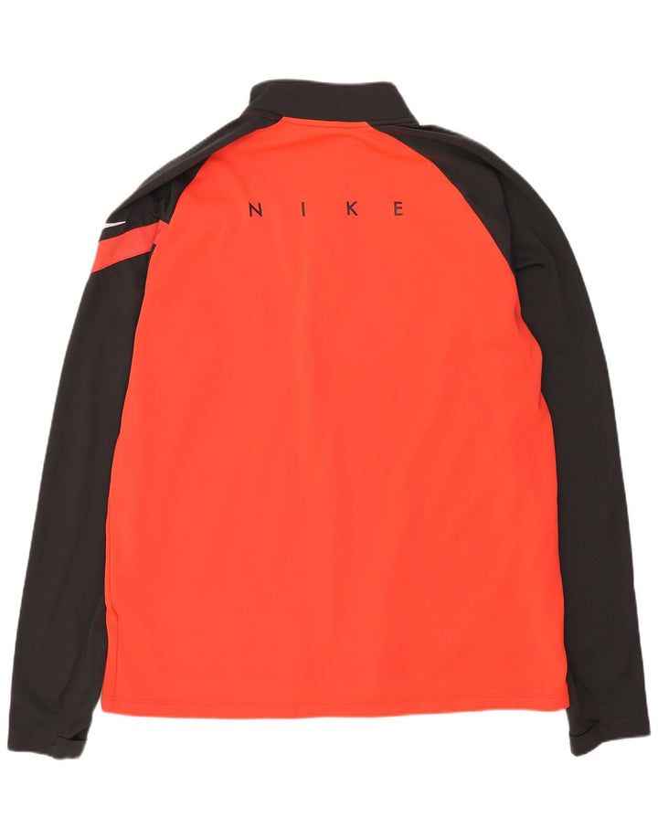 Nike Haut de survêtement Dri Fit Zip Neck pour hommes, grand color block rouge