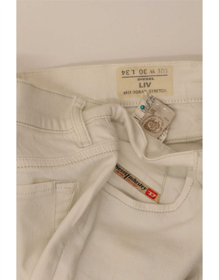 Diesel Jean Liv Slim Femme W30 L34 Coton Blanc