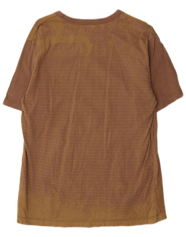 Marlboro Classics T-shirt graphique pour homme en coton à fines rayures marron moyen